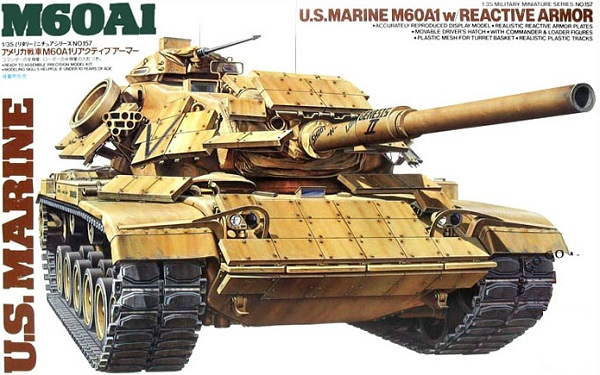М60А1 w/reactive armor Американский танк и 2 фигуры (kit) 35157 Модель 1:35