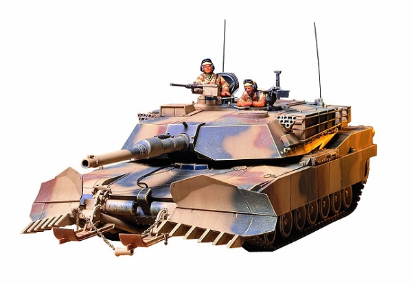 m1А1 abrams w/mine plow Американский танк и 2 фигуры 35158 Модель 1:35