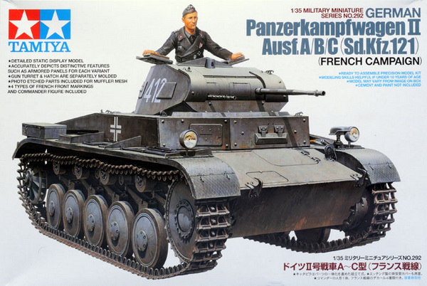 Модель 1:35 Panzerkampfwagen II Ausf А/B/C Немецкий легкий танк с одной фигурой (KIT)