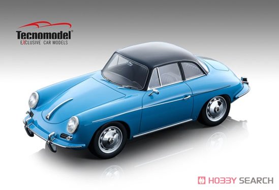 Porsche 356 Karmann Hardtop - gloss light blue/black (L.E.99pcs) TM18-143C Модель 1:18