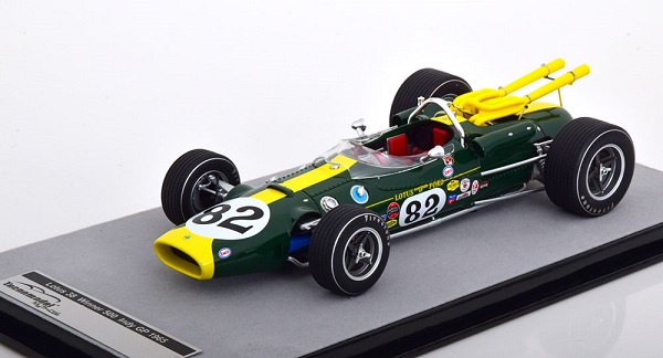 LOTUS Type 38 №82 Winner Indianapolis Indy 500 (1965) Jim Clark, Green Yellow TM18-176A Модель 1:18