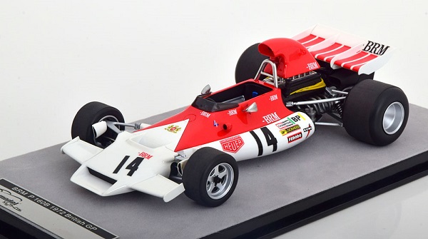 BRM F1 160b №14 British GP (1972) Jackie Olivier, White Red TM18-285B Модель 1:18