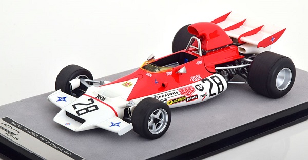 Модель 1:18 BRM F1 160b №28 Spain Gp (1972) Alex Soler Roig, White Red