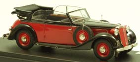 horch 930v 3,8 liter v8 cabrio offen - red/black AAM043-2 Модель 1:43