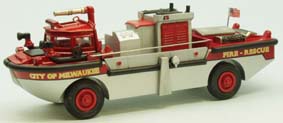 lti amphibious fire apparatus, milwaukee / red-silver AH87-1 Модель 1:43