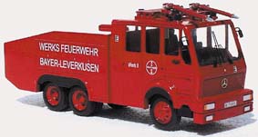 Модель 1:43 Mercedes-Benz WAWE 9000 Werkfeuerwehr Bayer Leverkusen red