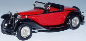 Модель 1:43 Bugatti T49 Cabrio «Gangloff» (open) - black/red