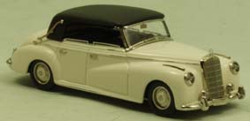 mercedes-benz 300 b cabrio (w186) adenauer - closed top - white TW373-4 Модель 1 43