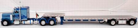 peterbilt 388 with stepdeck trailer - blue 080169 Модель 1:53