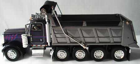 peterbilt 388 dump truck in violet and purple 080195 Модель 1:53