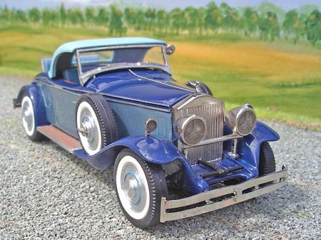 rolls-royce phantom ii henley coupe ch.№221ams / mid blue over silver blue with disc wheels and whitewall tyres FL3 Модель 1:43
