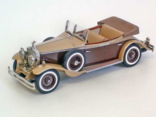 rolls-royce phantom ii brewster convertible sedan ch.№202ams - gold over brown (wire wheels) FL5B Модель 1:43