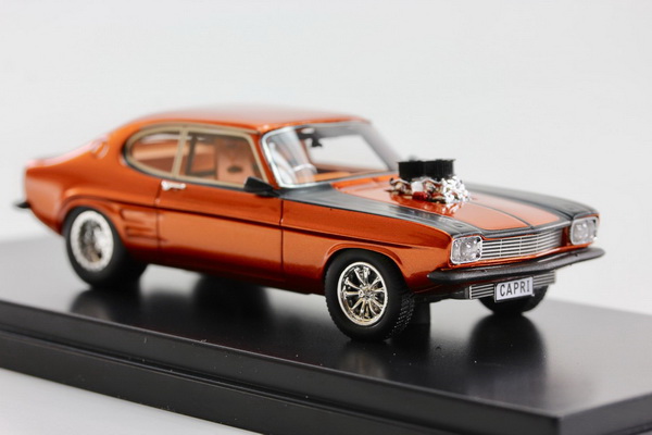 customised ford capri - orange met/black TRR102C Модель 1:43