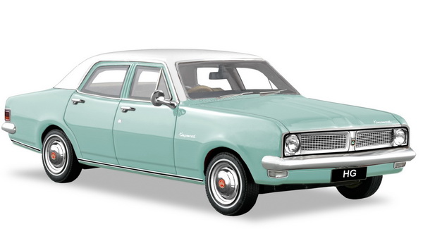 holden hg kingswood sedan – 1970 - caribe aqua / kashmir white roof TRR124 Модель 1:43