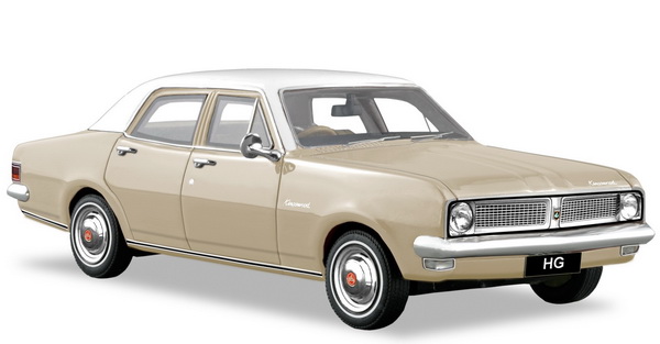 Holden HG Kingswood Sedan - 1970 - Sundan Beige / Kashmir White Roof TRR124B Модель 1:43