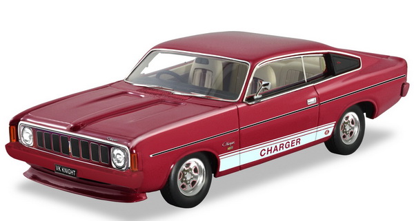 chrysler vk charger ‘white knight special’ - 1976 - amarante red TRR150 Модель 1:43
