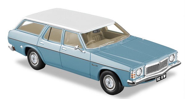 Holden HZ Kingswood SL Wagon - 1977 - Atlantis Blue/White Roof TRR165B Модель 1:43