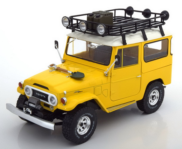 Модель 1:18 Toyota Land Cruiser - yellow/white roof