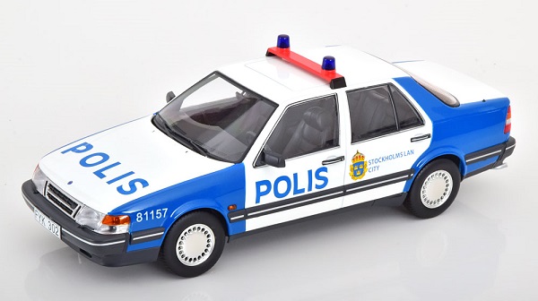 Модель 1:18 Saab 9000 CD Polis Stockholm - 1990