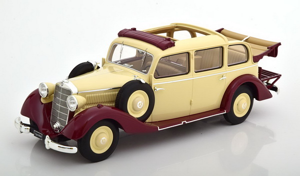 Модель 1:18 Mercedes-Benz 260D Pullman (open) 1936 - Beige/dark red