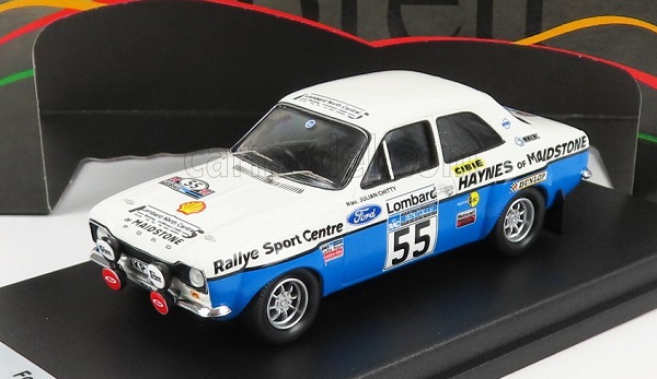 Модель 1:43 FORD Escort Mki №55 Rally Rac (1974) J.Taylor - J.Chitty, White Blue