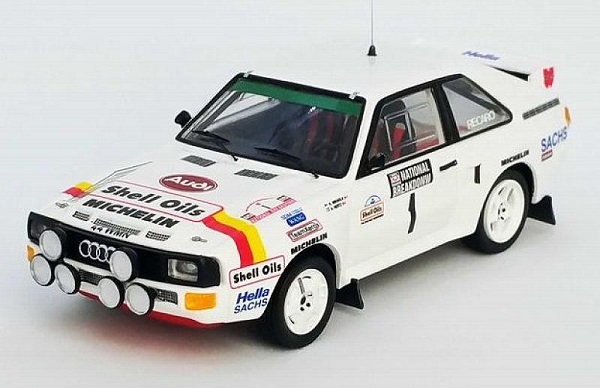 audi sport quattro #1 1st national breakdown rally 1986 mikkola - hertz RRUK54 Модель 1:43