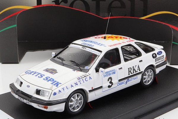 FORD Sierra Xr4x4 №3 2nd Rally Sweden (1988) S.blomqvist - B.Melander, white