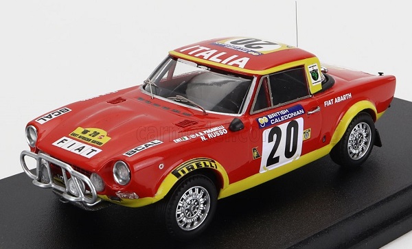 FIAT 124 Abarth Rally (night Version) N 20 Rally East African Safari (1974) A.Paganelli - N.Russo, Red Yellow TRFDSN106 Модель 1:43