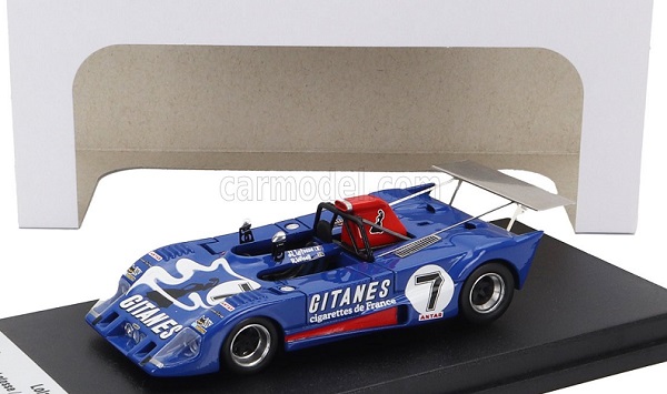 LOLA T282 Spider Team Equipe Gitanes №7 24h Le Mans (1973) Jean Louislafosse - Reine Wissell - Hughes De Fierlandt, Blue TRFDSN169 Модель 1:43