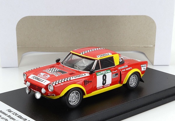 Fiat 124 Abarth (Night Version) №8 Rally Portugal - 1975 - Antonio Borges - Joao Anjos, Red Yellow