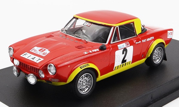 Модель 1:43 FIAT 124 Abarth №2 Winner Rally TAP (1974) (Raffaele Pinto - Arnaldo Bernacchini) - red yellow