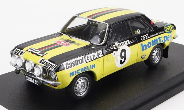 OPEL Ascona (night Version) №9 Rally Montecarlo (1975) L.carlsson - B.de Jong, Yellow Black TRFDSN96 Модель 1:43