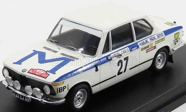 BMW 2002ti №27 Rally Montecarlo (1973) G.chasseuil - C.baron, White Blue TRFR04 Модель 1:43
