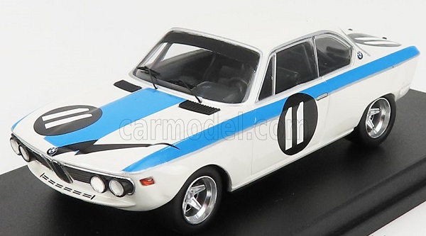 BMW 2800 Cs №11 Winner 6h Nova Lisboa (1970) J.lampreia - C.melville, White Light Blue TRRAC25 Модель 1:43