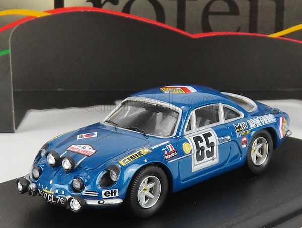 Модель 1:43 RENAULT Alpine A110 (night Version) N 65 2nd Rally Tour De Corse (1969) P.orsini - J.b.canonici, Blue Met