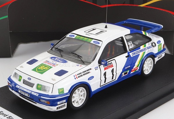 FORD Sierra Rs Cosworth (night Version) N11 Rally Tour De Corse (1989) P.c.baroni - M.rousseau, White Blue TRRFR53 Модель 1:43