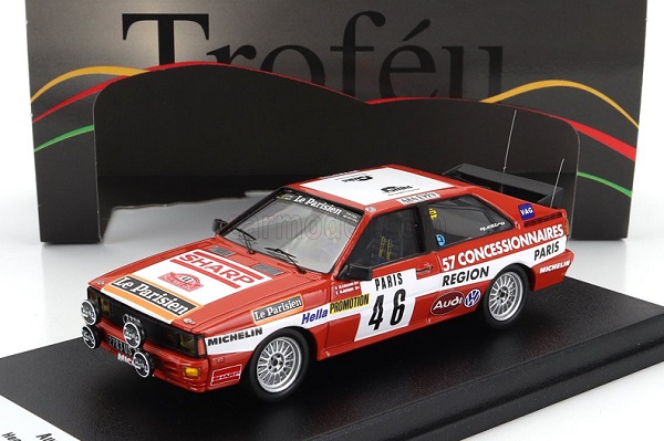 Audi Quattro (Night Version) №46 Rally Montecarlo - 1982 - Henry Cochin - Morin, Red White TRRFR72 Модель 1 43