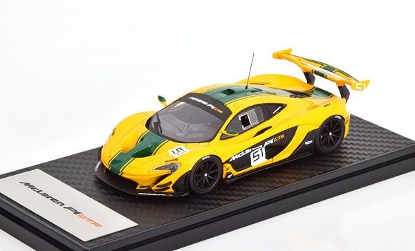 McLaren P1 GTR №51 Concept Car Harrods inspired Livery yellow/green/black 15OEM58 Модель 1:43