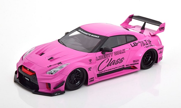 Модель 1:18 Nissan 35 GT-RR Ver.1 LB-Silhouette Works GT pink/black
