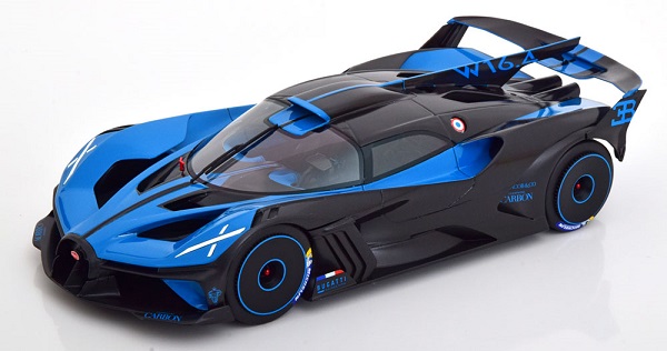 Модель 1:18 Bugatti Bolide Presentation 2020 blue/grey