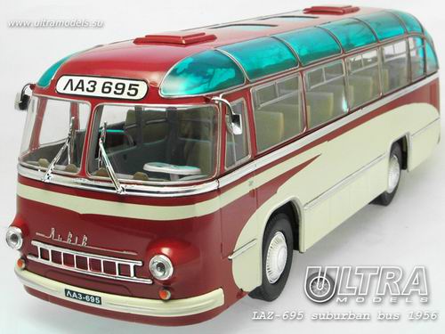 Модель 1:43 ЛАЗ-695 пригородный (опытный) / LAZ-695 Suburban Bus