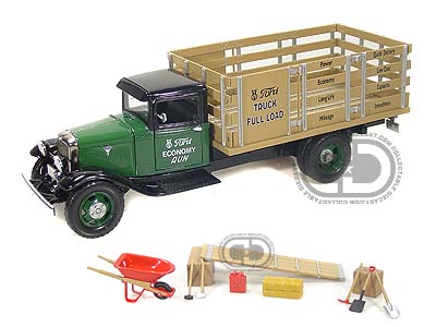 ford bb-157 stake bed truck - green UR18616 Модель 1:24