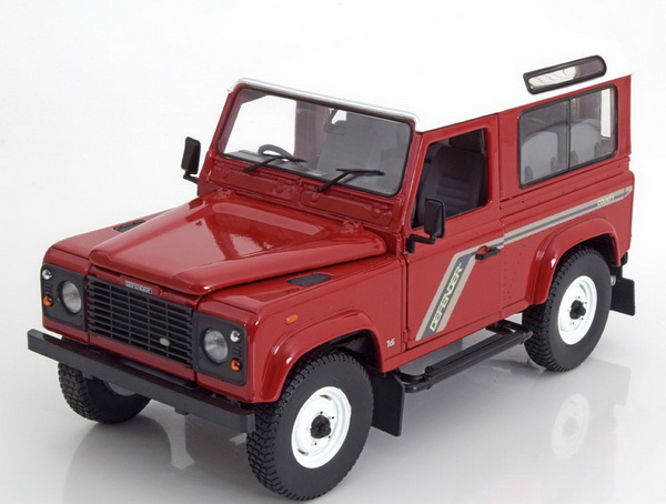 Модель 1:18 Land Rover Defender 90 Hardtop - red/white