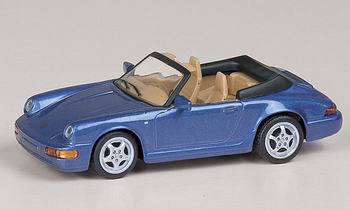 porsche 911/964 carrera cabrio - blue met UH4689 Модель 1:43