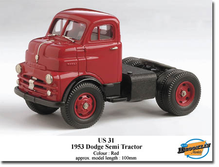dodge tractor unit / red US31 Модель 1:43