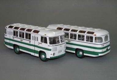 Модель 1:43 Автобус-672 Местного сообщения - белый/зелёный