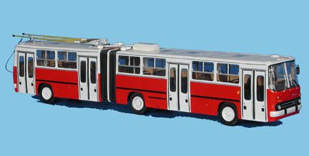 ikarus 280Т trolleybus articulated / Икарус 280Т троллейбус сочленённый V5-40 Модель 1:43