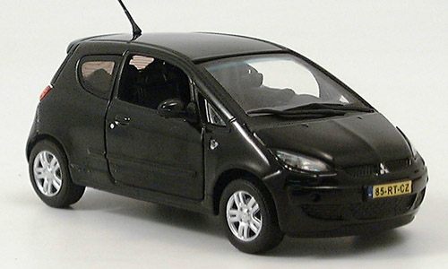 mitsubishi colt (3-door) - black 134117 Модель 1:43