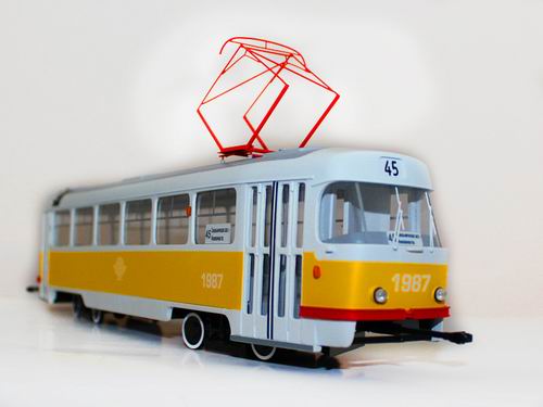 tatra t3 Трамвай (2-х дверный) Москва T3-2 Модель 1:43