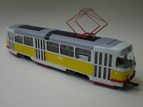 tatra t3 Трамвай (3-х дверный) Москва T3-3 Модель 1:43